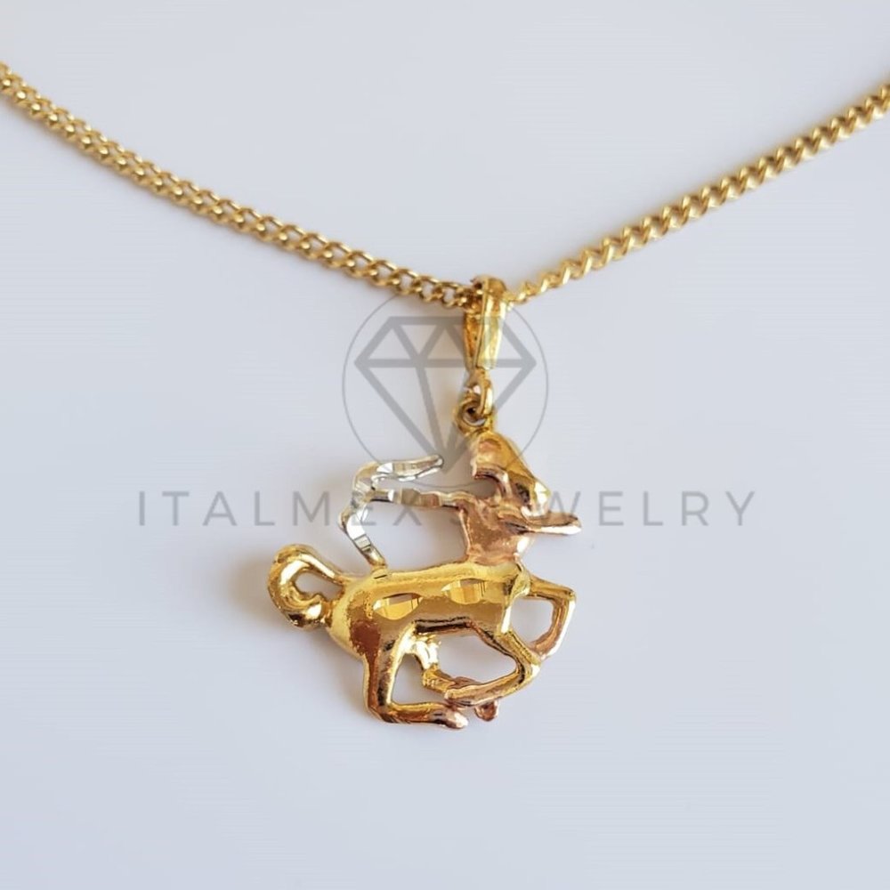 18K Gold Plated Sagitarious Pendant & 22" Chain